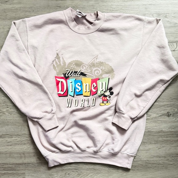 Disney Sweaters - Disney Pink Sweatshirt with Mickey Mouse Tag